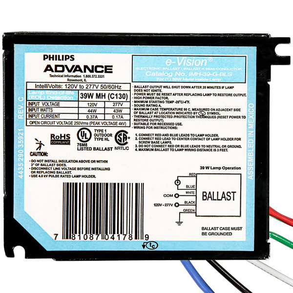 Advance IMH39GBLS - Electronic Metal Halide Ballast