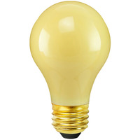 40 Watt - A19 Light Bulb - Opaque Yellow - Medium Base - 130 Volt - Satco S4983