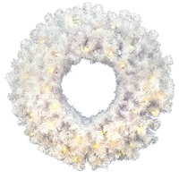 2 ft Wreath Crystal WHT Spruce