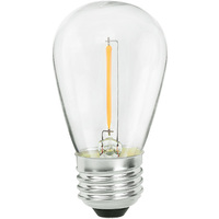 75 Lumens - 1 Watt - 2400 Kelvin - LED S14 Bulb - 11 Watt Equal - Color Matched For Incandescent Replacement - Clear - 120 Volt - Bulbrite 776684