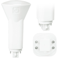 570 Lumens - 6 Watt - 2700 Kelvin - LED PL Lamp - Replaces 13W-26W CFL - 4 Pin G24q or GX24q Base - Plug and Play - 120-277 Volt - Green Creative 28370
