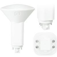 950 Lumens - 9 Watt - 2700 Kelvin - LED PL Lamp - Replaces 13W-42W CFL - 4 Pin G24q or GX24q Base - Plug and Play - 120-277 Volt - Green Creative 28374