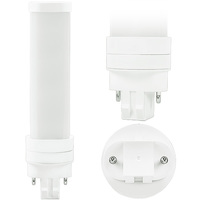 520 Lumens - 5 Watt - 2700 Kelvin - LED PL Lamp - Replaces 13W CFL - 2 Pin GX23 Base - Ballast Bypass or Plug and Play - 120-277 Volt - Green Creative 98407