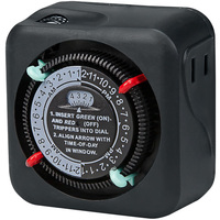 24 Hour Mechanical Indoor Timer - 9 Amp - 1 Outlet - 1125 Watt Maximum - 125 Volt - Intermatic TN111RM40