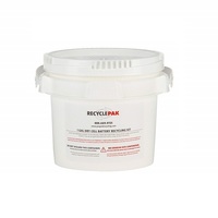 RecyclePak - 1 Gallon Dry Cell Battery Recycling Pail - Holds 25 lbs. Dry Cell Batteries - Includes Instructions and Prepaid Shipping to the Nearest Veolia Recycling Center - Veolia SUPPLY-069