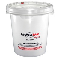 RecyclePak - 5 Gallon Mixed Lamp Recycling Pail - Holds 66 lbs. of HID, Incandescent, and CFLs - Includes Instructions and Prepaid Shipping to the Nearest Veolia Recycling Center - Veolia SUPPLY-068