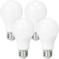 800 Lumens - 9 Watt - 2700 Kelvin - LED A19 Light Bulb - 60 Watt Equal - Medium Base - 120 Volt - Pack of 4 - Euri Lighting EA19-6020e-4