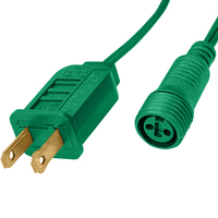 36 in. - Plug Adapter - LED Commercial - Green Wire - Rectified - Powers 66 Rectified Strings