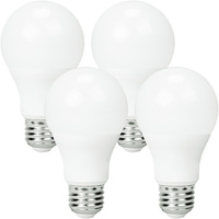 800 Lumens - 9 Watt - 3000 Kelvin - LED A19 Light Bulb - 60 Watt Equal - Medium Base - 120 Volt - Pack of 4 - Euri Lighting EA19-6000e-4