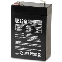 6 Volt - 3.2 Ah - F1 Terminal - UB632 - AGM Battery - UPG D5695