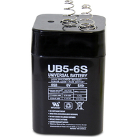 6 Volt - 5 Ah - S2 Terminal - UB650S  - Lantern AGM Battery - UPG D5697