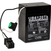 6 Volt - 12 Ah - P2 Terminal - UB6120  - TOY AGM Battery - UPG D5737