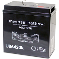 6 Volt - 42 Ah - F2 Terminal - UB6420 - AGM Battery - UPG 40560