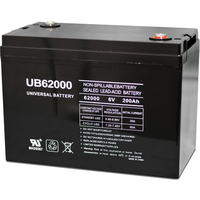 6 Volt - 200 Ah - I4 Terminal - UB62000 (Group 27 Case) - AGM Battery - UPG 45969