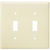 Toggle Wall Plate - Light Almond - 2 Gang Thumbnail