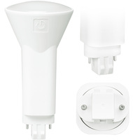 600 Lumens - 5 Watt - 3000 Kelvin - LED PL Lamp - Replaces 13W CFL - 2 Pin GX23 Base - Ballast Bypass or Plug and Play - 120-277 Volt - Green Creative 98404