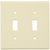 Toggle Wall Plate - Light Almond - 2 Gang Thumbnail