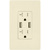 USB Dual Charger Receptacle - Ivory Thumbnail