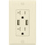 USB Dual Charger Receptacle - Ivory Thumbnail
