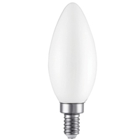 300 Lumens - 4 Watt - 2200 Kelvin - LED Chandelier Bulb - 40 Watt Equal - Candle Glow - Frosted - Candelabra Base - 120 Volt - TCP FB11D4022KE12W
