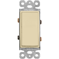 Decorator Switch - 4-Way - Paddle On-Off Switch - Almond - 120/277 Volt - Enerlites 94150-A