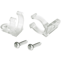 3/8 in. - Rope Light Clear Mounting Clips with Screw - Pack of 50 - MDL-CLIP