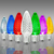 Color Changing - LED C9 - Christmas Light Replacement Bulbs - Faceted Finish Thumbnail