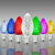 Color Changing - LED C7 - Christmas Light Replacement Bulbs - Faceted Finish Thumbnail