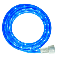 LED - 30 ft. - Rope Light - Blue - 120 Volt - Includes Easy Installation Kit - Clear Tubing with Blue LEDs - Signature LED-13MM-BL-30KIT