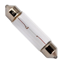 5 Watt - Long-Life Xenon T3.25 - Festoon Base - Clear - 5,000 Life Hours - 50 Lumens - 12 Volt