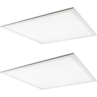 3 Wattages - 3 Lumen Outputs - 3500 Kelvin - 2 x 2 Selectable LED Panel Fixture - Watts 23-29-38 - Lumens 2700-3200-4100 - 0-10 Volt Dimmable - DLC 5.0 Standard - 120-277 Volt - 2 Pack - TCP FP2UZD3835K