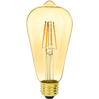 300 Lumens - 4 Watt - 2000 Kelvin - LED Edison Bulb - 40 Watt Equal - Dimmable - 120 Volt - Green Creative 98239