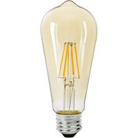 400 Lumens - 4.5 Watt - 2000 Kelvin - LED Edison Bulb - 5.38 in. x 2.38 in. - 40 Watt Equal - 120 Volt - Satco S9578