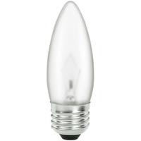40 Watt - Frost - Straight Tip - Incandescent Chandelier Bulb - Shatter Resistant - Medium Base - 130 Volt - PLT Solutions - TC-40B10130V