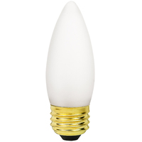 Shatter Resistant - 60 Watt - Frosted - Straight Tip - Incandescent Chandelier Bulb - 3.9 in. x 1.3 in. - Medium Base - 130 Volt - Halco 102146