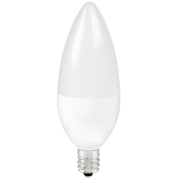 LED Chandelier Bulb - 5 Watt - 40 Watt Equal - Incandescent Match - 350 Lumens - 2700 Kelvin - Frosted - Candelabra Base - 120 Volt - 90+ Lighting SE-RL6.CP05.1105