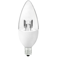 LED Chandelier Bulb - 4 Watt - 25 Watt Equal - Incandescent Match - 280 Lumens - 2700 Kelvin - Clear - Candelabra Base - 120 Volt - TCP LED4E12B1127K