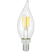 LED Chandelier Bulb - 3 Watt - 25 Watt Equal - 220 Lumens - 2700 Kelvin - Incandescent Match - Clear - Candelabra Base - 120V - TCP FF11D2527EE12C