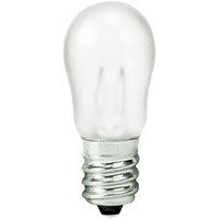 6 Watt - Silicone Coating - Incandescent S6 Light Bulb - Candelabra Base - 130 Volt - PLT 6S6130V