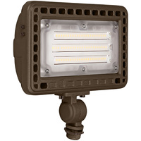 6250 Lumens - LED Flood Light Fixture - 4000 Kelvin - 50 Watt - Replaces a 250 Watt Metal Halide - 120-277 Volt - Knuckle Mount - TCP FLKUA3W40KBR