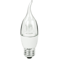 LED Chandelier Bulb - 5 Watt - 40 Watt Equal - Incandescent Match - 300 Lumens - 2700 Kelvin - Clear - Medium Base - 120 Volt - TCP LED5E26F1127K