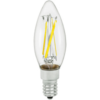 515 Lumens - 5 Watt - 2700 Kelvin - LED Chandelier Bulb - 60 Watt Equal - Incandescent Match - Clear - Candelabra Base - 90 CRI - 120 Volt - Cree B11-60W-P1-27K-E12-U1