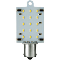 LED Replacement Bulb - 1.2 Watt - 140 Lumens - Single Contact BA15s Base - 10W Halogen Equal - 3000 Kelvin - Halogen - 12 Volt DC Only - PLT - ZY-PN1156S015A30K