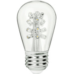 85 Lumens, 1W, 6500K, LED S14 Bulb, 15W Equal, Full Spectrum, Clear ...