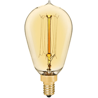 25 Watt - Edison Bulb - Incandescent Vintage Light Bulb - 35 Lumens -  Candelabra Base - Amber Tinted - 120 Volt - Bulbrite 132510