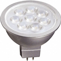 500 Lumens - 7 Watt - 3500 Kelvin - LED MR16 Lamp - 50 Watt Equal - 40 Deg. Flood - Halogen - 12 Volt - Satco S9497