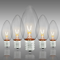 C9 - 7 Watt - Clear - Christmas Light Bulbs - Incandescent - Intermediate Base - 130 Volt - 25 Pack