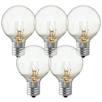 7 Watt - 1.5 in. Dia. - G12 Globe Incandescent Light Bulb - 25 Pack - Clear - Intermediate Base - 130 Volt - Christmas Lite Co. - PLT-11821