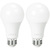 LED A19 - 10 Watt - 60 Watt Equal - Incandescent Match - 2 Pack Thumbnail