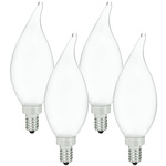 40 Watt, Clear, Bent Tip, Incandescent Chandelier Bulb, Candelabra Base ...